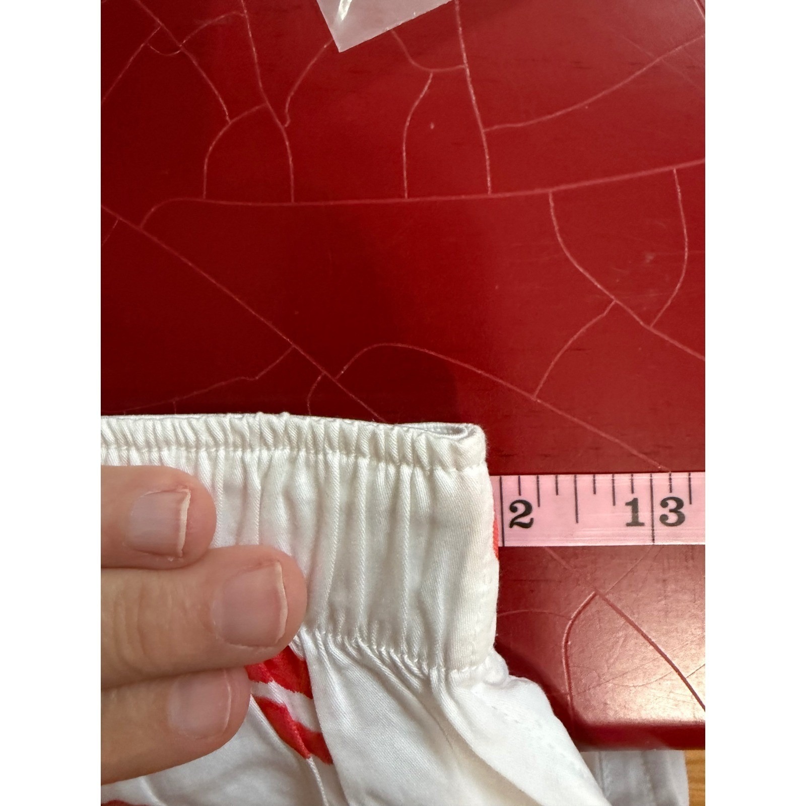 Lake Kate Schelter Pajama Shorts Womens Size Xxs White Red Lips Cotton Sleepwear — image 6 of 8